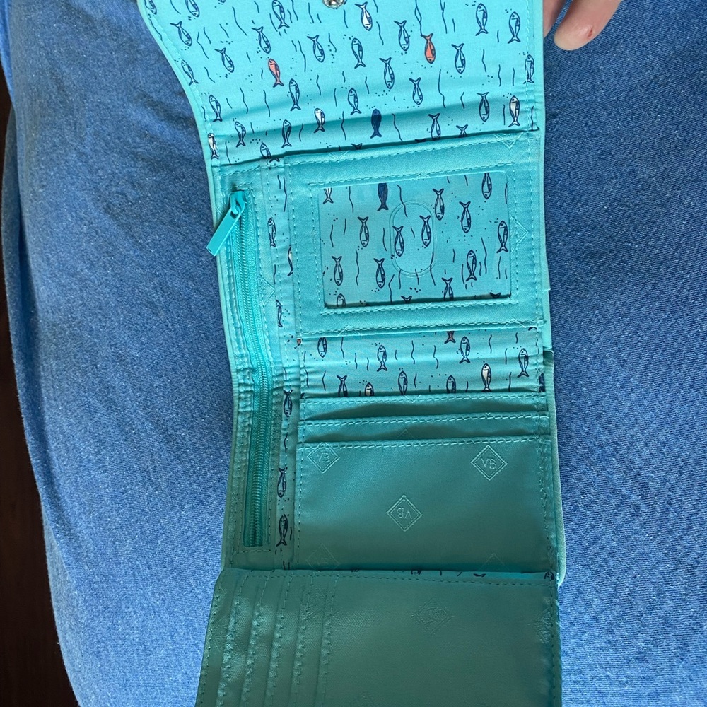 Vera Bradley small wallet in Beach Toile. Gently used.